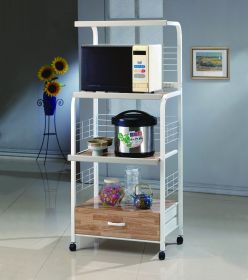 Kitchen Shelf On Casters - Metal - White