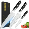 TOPFEEL Kitchen Knife Set, 3-piece Stainless Steel Chef Knife,Santoku Knife & Utility Knife with Gift Box for Home