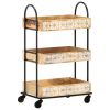 3-Tier Kitchen Trolley 18.1"x11.8"x29.9" Solid Mango Wood