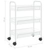 3-Tier Kitchen Trolley White 18.1"x10.2"x25.2" Iron