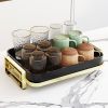 Kitchen Drain Tray; Bowl Cup Dish Drying Rack ; Tea Plate Drainboard Kitchen Sink Tray; Bathroom Draining Board Bowl Cup Dish Drying Rack Black