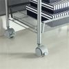 3-Tier Rolling Cart Metal Utility Cart with Wheels Storage Cart for Office Kitchen