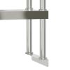 Kitchen Work Table with Overshelf 43.3"x21.7"x59.1" Stainless Steel