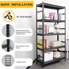 H78 * W47.2 * D18 Storage Shelves 5 Tier Heavy Duty Metal Shelving Unit Adjustable Shelving Units and Storage Rack Kitchen Garage Shelf