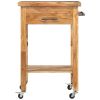 Kitchen Trolley 22.8"x22.8"x35" Solid Wood Acacia