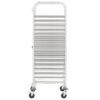 Kitchen Trolley for 16 Trays 15"x21.7"x64.2" Stainless Steel