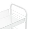 3-Tier Kitchen Trolley White 18.1"x10.2"x25.2" Iron