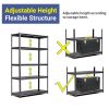 H72 * W47.2 * D23.6 Storage Shelves 5 Tier Heavy Duty Metal Shelving Unit Adjustable Shelving Units and Storage Rack Kitchen Garage Shelf