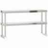 Kitchen Work Table with Overshelf 43.3"x21.7"x59.1" Stainless Steel